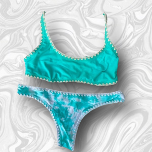 2/$6 bundle deal! True Craft Teal and White Swimsuit Bikini Set (Small Women’s)